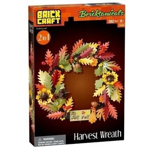Fall Wreath Building Kit‎ 2-in-1 Autumn Decor Acorns Sunflowers 382 Pieces New